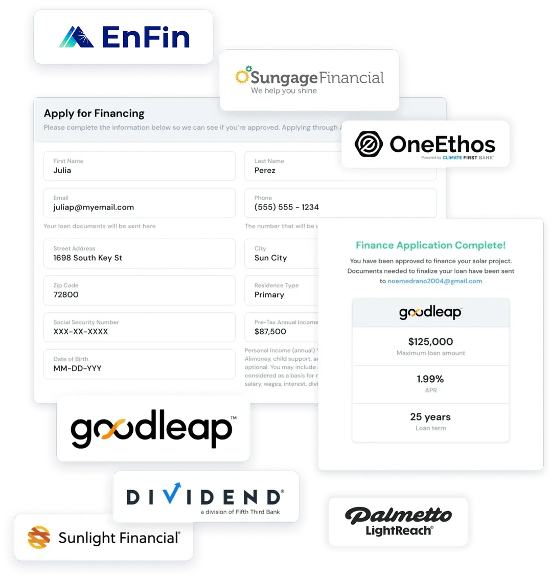 Enerflo Solar Software Platform Lendflo Financing.