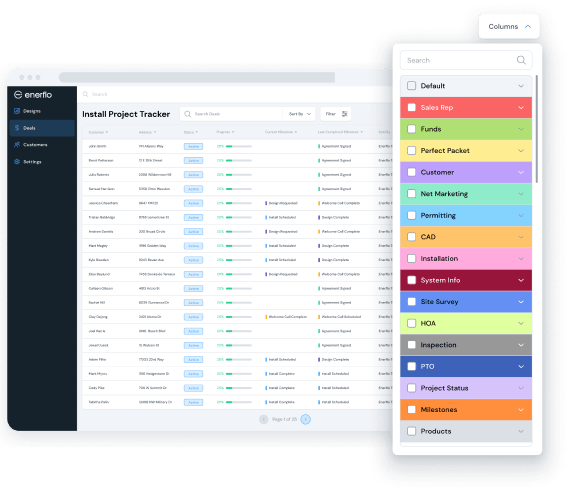 Create and save as many Enerflo Custom Reports as you’d like to get the data you need fast.