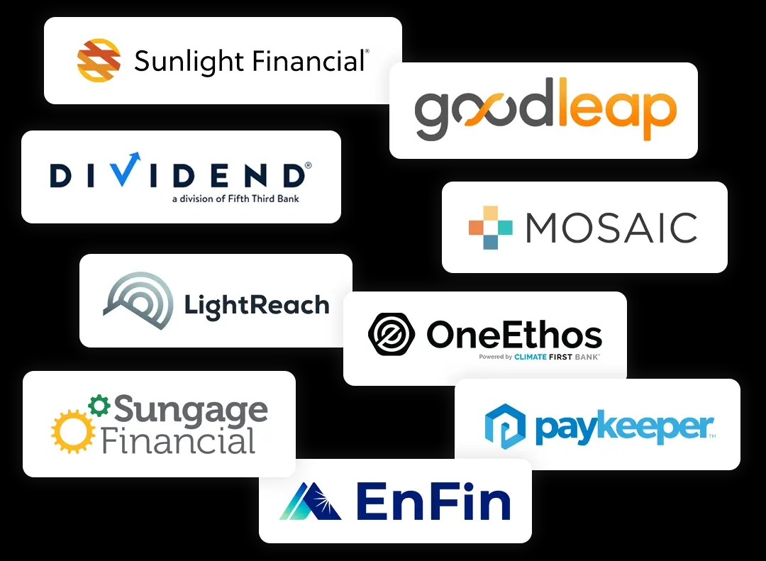 Quickly and easily apply for solar financing and get approvals from the top 5 solar lenders with Enerflo financing.