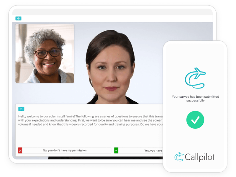 Eliminate hold times and improve your third party verification (TPV) data with Enerflo Digital Welcome Calls powered by Callpilot.
