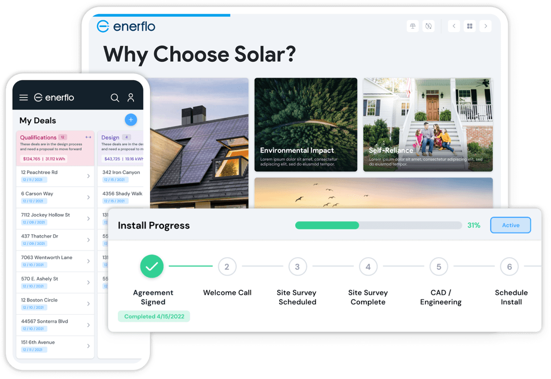 Enerflo is THE solar platform for solar sales and operations.